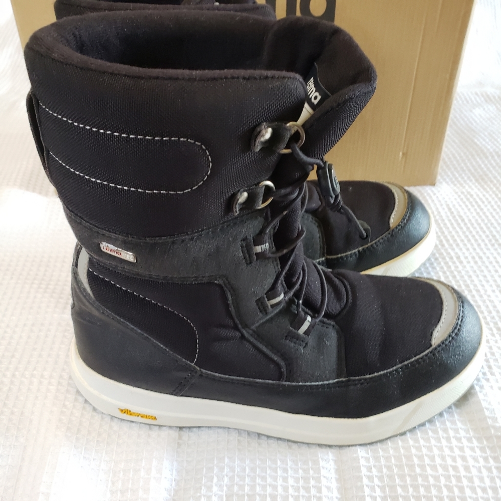 COPY - Reima Junior Girls 4 - 4.5 US/36 EU Black WARM Winter Snow Boots